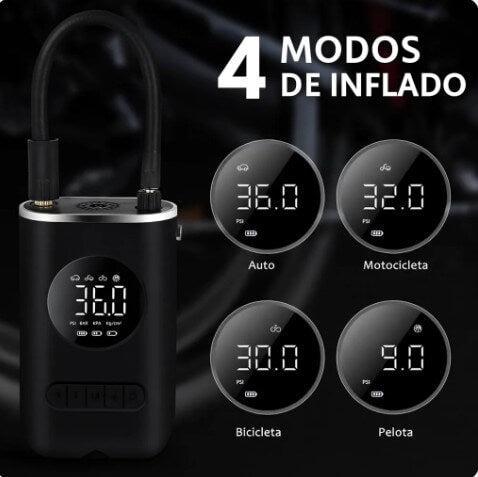 Inflador Portátil Inalámbrico Recargable