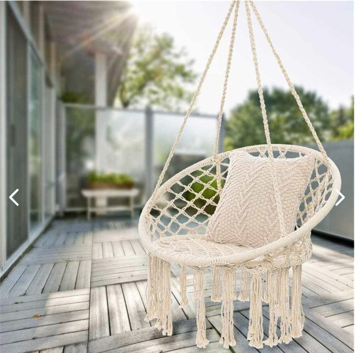 Silla Hamaca De Macramé Resistente