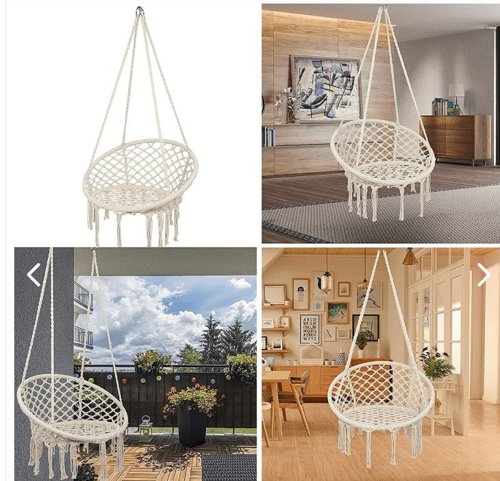 Silla Hamaca De Macramé Resistente