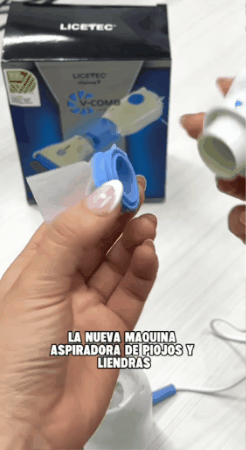 Cepillo Aspirador Saca Piojos y Liendres