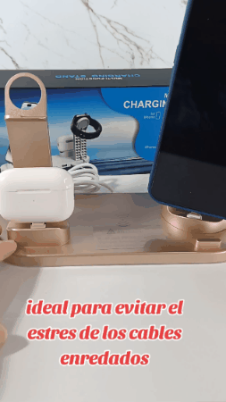 Cargador Inalambrico 4 En 1 Con Base