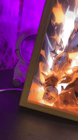 Espejo Pintura Lampara Led Dragon Ball Z
