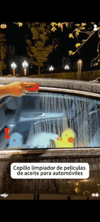 Cepillo Limpiador de Aceite para Vidrios